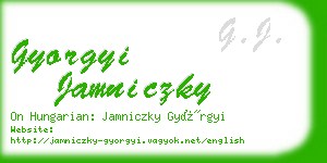 gyorgyi jamniczky business card